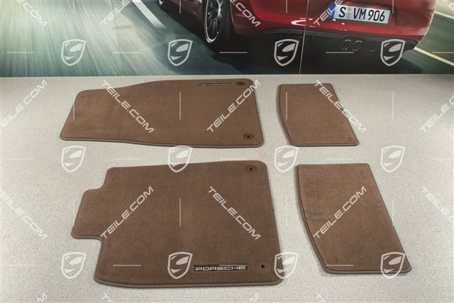 Foot mats set, 4 parts, Truffle Brown