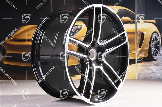 20" Felga "Macan Turbo", 10J x 20 ET19, BORBET, czarny wysoki połysk