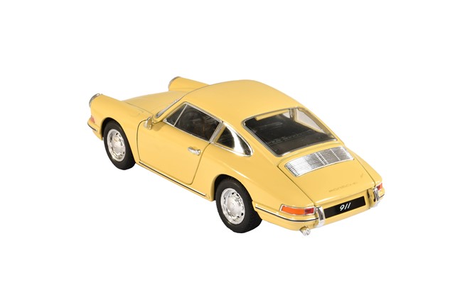 Porsche 911 2.0 1964, gelb, Welly, Maßstab 1:24
