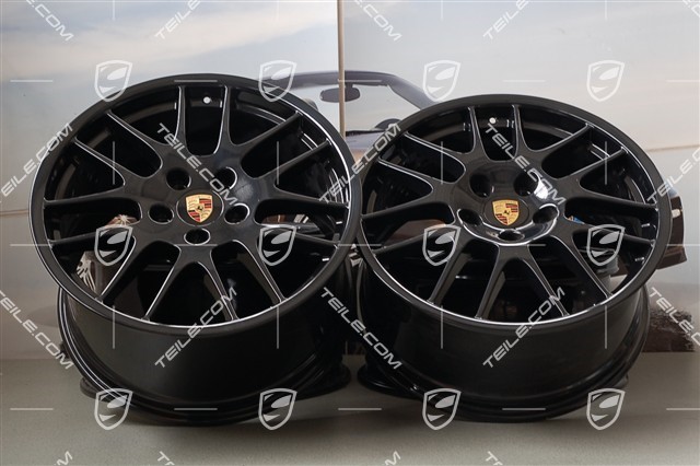 20" Felgensatz RS Spyder, 9,5 J x 20 ET 65 + 11 J x 20 ET 68, schwarz