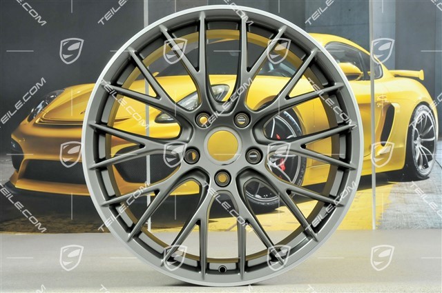 20-inch wheel rim set RS SPYDER Design, 8,5J x 20 ET49 + 11,5J x 20 ET56, Platinum satin-matt