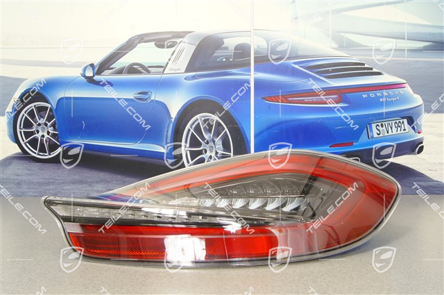 Taillights / Rear lights, black-red (darkened), USA, set L+R