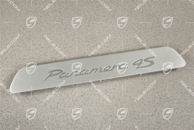 Sill cover inner, Scuff plate front, Aluminium, "Panamera 4"