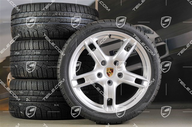 18-inch Boxster S winter wheel set (with tyres), front wheels 8J x 18 ET57 + rear 9J x 18 ET43 + tyres 235/40 ZR18 + 255/40 ZR18