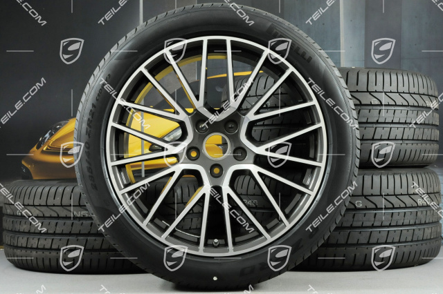 21-inch Cayenne RS Spyder summer wheel set, rims 9,5J x 21 ET46 + 11,0J x 21 ET49 + Pirelli P Zero summer tyres 285/40 R21 + 315/35 R21