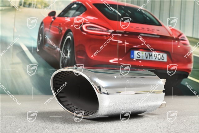 Sportendrohr / Abgasendrohr, Coupe GT paket, Silber, R
