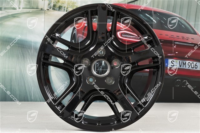 19" Felge Panamera Design, 10J x 19 ET61, schwarz hochglanz