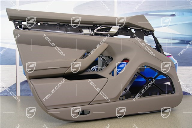Door trim panel, Rear, leatherette, platinum grey, L