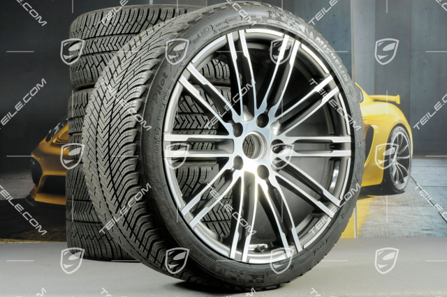 20" Winterräder Satz "Turbo", Felgen 8,5J x 20 ET51 + 11J x 20 ET56 + NEUE Michelin Pilot Alpin PA4 Winterreifen 245/35 R20 + 295/30 R20, mit RDK-Sensoren