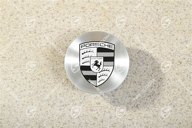 Hub cap, concave, crest monochrome