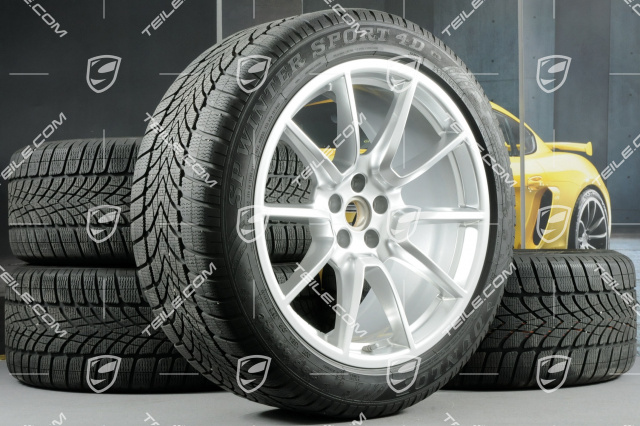 20" "Macan SportDesign" Winterräder Satz, Felgen 9J x 20 ET26 + 10J x 20 ET19, Dunlop SP Winter Sport 4D Winterreifen 265/45 R 20 + 295/40 R 20, mit RDK-Sensoren