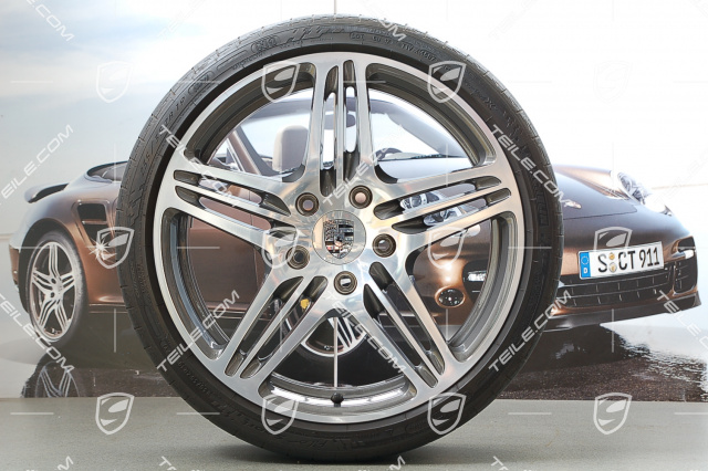 19" Sommerräder Satz Turbo I, Felgen 8 J x 19 ET 57 + 11 J x 19 ET 51 + NEUE Sommerreifen 235/35 ZR 19 + 305 /30 ZR 19