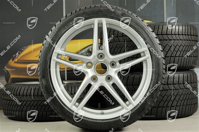 19" Winterräder Satz "Carrera", Felgen 8,5J x 19 ET50 + 11J x 19 ET77 + Continental WinterContact TS 830P Winterreifen 235/40 R19 + 295/35 R19 *nicht für Fahrzeuge mit PCCB + nicht für Fahrzeuge mit Hinterachslenkung