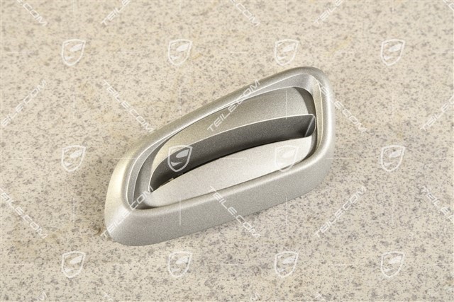 Cover trim / rosette for seat tilting handle / control button, Silvergrey Metallic, R