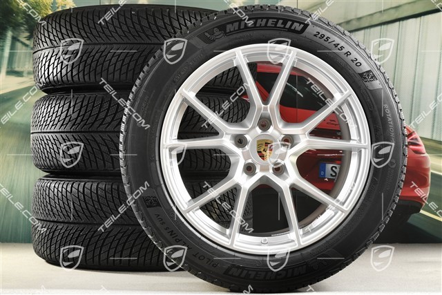 20" Cayenne S COUPE Winterräder Satz, Felgen 9J x 20 ET50 + 10,5J x 20 ET55 + Michelin Pilot Alpin 5 SUV Winterreifen 255/55 R20 + 295/45 R20, mit RDK-Sensoren