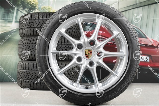 17-inch Carrera II winter wheel set, rims 7Jx 17 ET50 + 9J x 17 ET55 + NEW winter tyres 205/50 R17