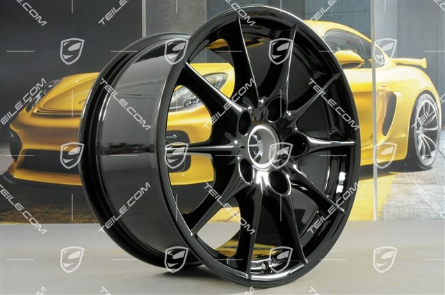 17-inch Carrera II wheel set mod. 2002, 7J x 17 ET50 + 9J x 17 ET55, black high gloss