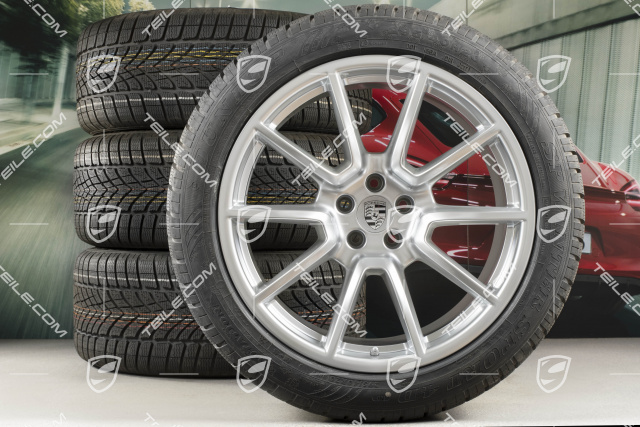 20" "Macan SportDesign" Winterräder Satz, Felgen 9J x 20 ET26 + 10J x 20 ET19, NEUE Dunlop SP Winter Sport 4D Winterreifen 265/45 R20 + 295/40 R20, mit RDK-Sensoren