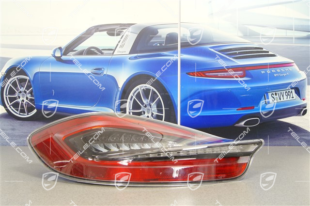 Taillights / Rear lights, black-red (darkened), USA, set L+R