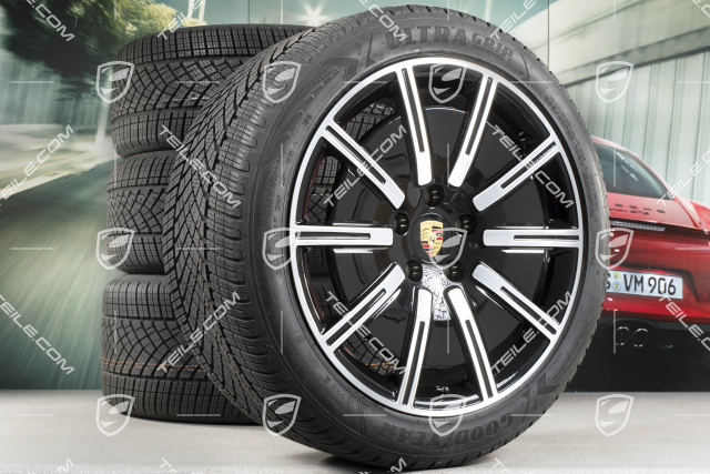 20" Sport Aero Winterräder Satz, Felgen 9J x 20 ET54 + 11J x 20 ET60 + NEUE Goodyear Winterreifen 245/45 R20 + 285/40 R20