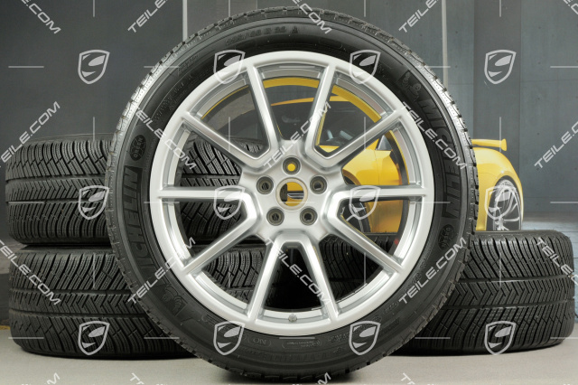 20" "Macan SportDesign" Winterräder Satz, Felgen 9J x 20 ET26 + 10J x 20 ET19, Michelin Winterreifen 265/45 R 20 + 295/40 R 20, mit RDK-Sensoren