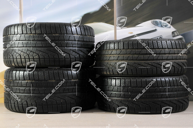 19" winter wheel set Carrera, wheels 8,5J x 19 ET54 + 11J x 19 ET48 + winter tyres 235/40 R19 + 295/35 R19, TPMS