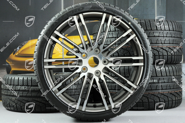 20" Turbo III Winterräder Satz, 8,5J x 20 ET51 + 11J x 20 ET70 + Pirelli Winterreifen 245/35 ZR20 + 295/30 ZR20, ohne RDK-Sensoren