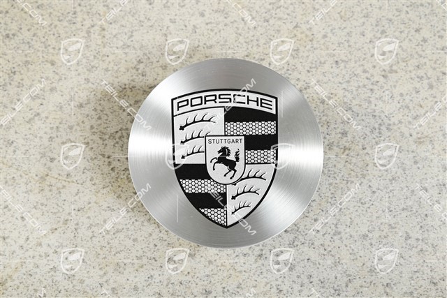 Hub cap, concave, crest monochrome