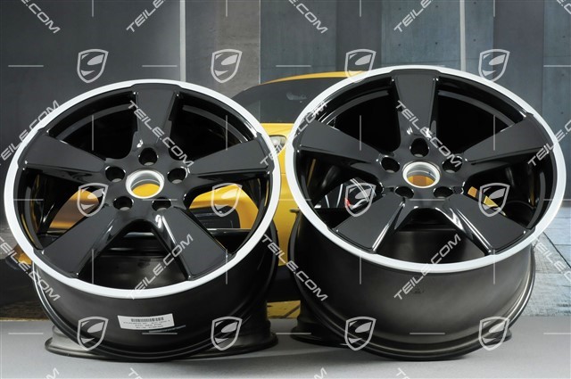 20-inch wheels rims set "Sport Classic", 9,5J x 20 ET65 + 11,5J x 20 ET63, in black