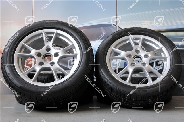 17" Boxster II Winterräder Satz, Felgen 6,5J x 17 ET55 + 8J x 17 ET40 + Winterreifen 205/55 R17 + 235/50 R17