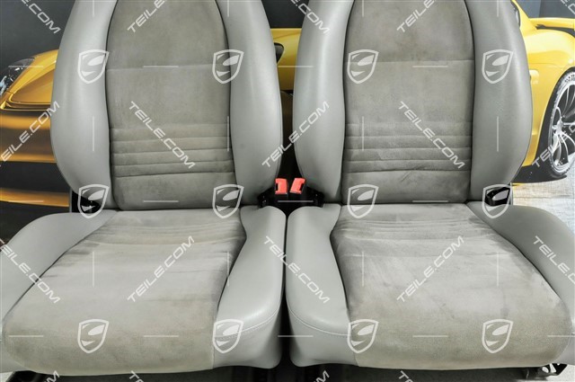 Fotele, regulowane manualnie, skóropodobne/Alcantara, Graphite grey, komplet (L+R)