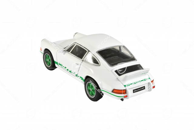 Fahrzeug/Spielzeug Pullback Porsche 911 RS 2.7, Welly, weiss, Maßstab 1:38