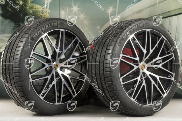 21" RS Spyder Design II Sommerräder, Felgen 9,5J x 21 ET27 + 10J x 21 ET19 + Michelin Sommerreifen 265/40 R21 + 295/35 R21, mit RDK-Sensoren