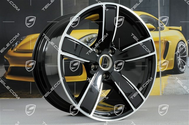 20-inch wheel rim set Carrera Sport, 8,5J x 20 ET49 + 11,5J x 20 ET56, Jet Black Metallic