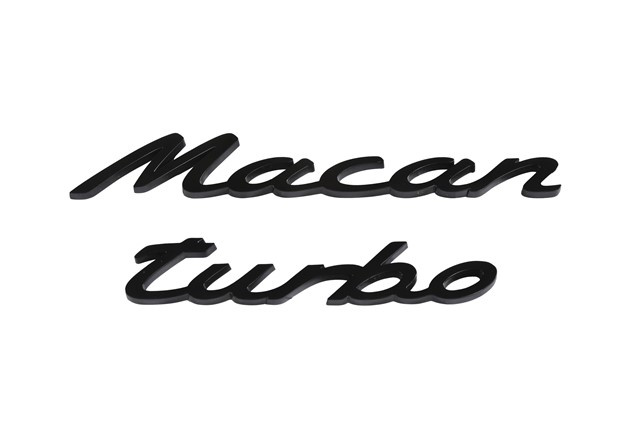 Two-piece magnet set Macan Turbo / model lettering