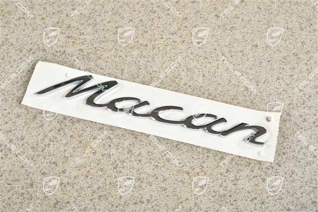 Schriftzug / Abzeichen / Emblem "Macan", Verchromt
