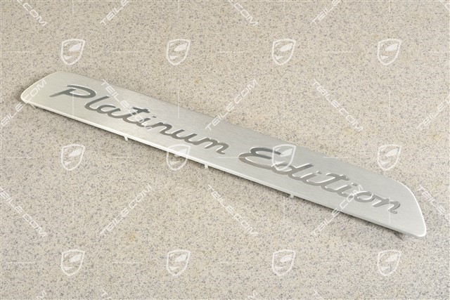 Sill cover inner, Scuff plate front, Platinum Edition lettering, Aluminum brushed, L=R