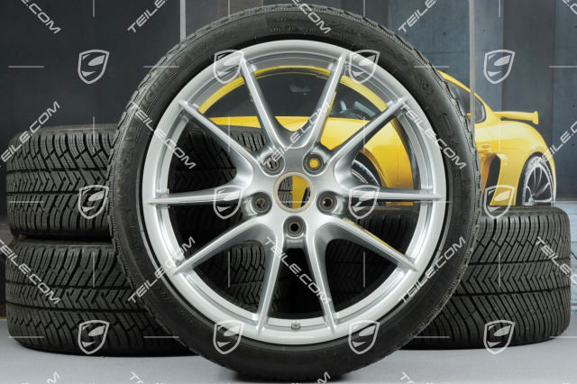 20" Carrera S (III) Winterräder Satz, 8,5J x 20 ET51 + 11J x 20 ET70 + Michelin Winterreifen 245/35 ZR20 + 295/30 ZR20, mit RDK-Sensoren