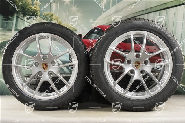 18" Cayman winter wheels set, rims 8J x 18 ET57 + 9,5J x 18 ET49 + NEW Pirelli Sottozero II winter tires 235/45 R18 + 265/45 R18