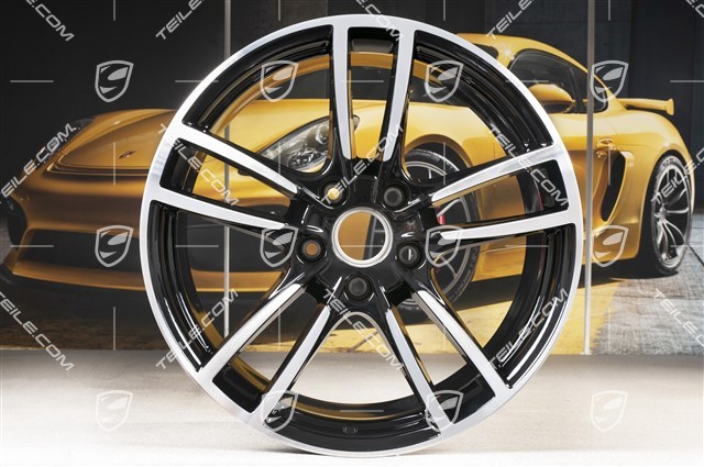 20-inch Cayenne Sport wheel rim set, 10,5J x 20 ET64 + 9J x 20 ET50, wheels stars in black