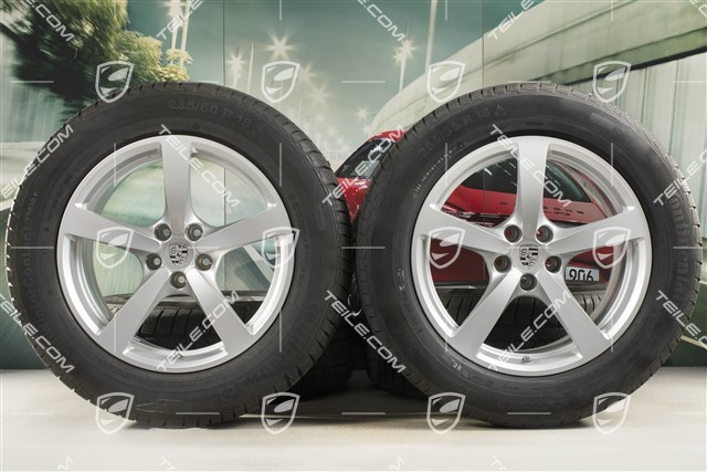 18" "Macan" Winterräder Satz, Felgen 8J x 18 ET21 + 9J x 18 ET21 + Continental Winterreifen 235/60 ZR 18 + 255/55 ZR 18, mit RDK-Sensor