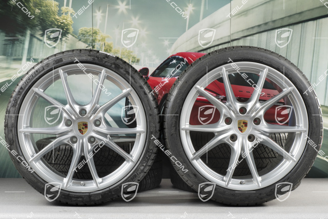 20" Winterräder Satz Carrera S (IV), Felgen 8,5J x 20 ET49 + 11J x 20 ET56 + NEUE Michelin Pilot Alpin PA4 N1 Winterreifen 245/35 R20 + 295/30 R20