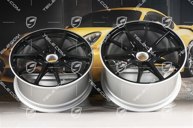 19-inch Boxster Spyder wheel set, special Black Edition model, 10J x 19 ET42 + 8,5J x 19 ET55