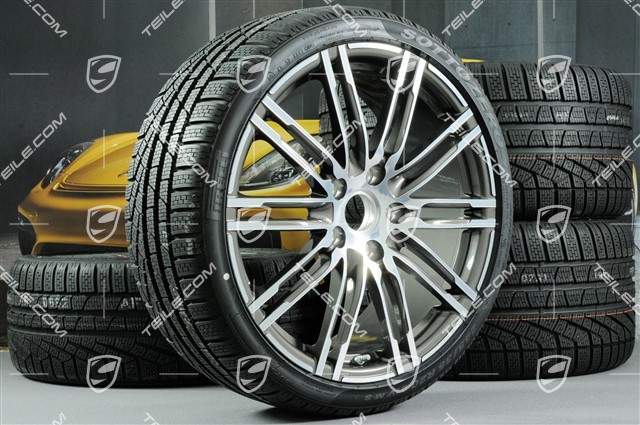 20-inch winter wheels set "Turbo", rims 8,5J x 20 ET51 + 11J x 20 ET52 + Pirelli winter tires 245/35 R20 + 295/30 R20, with TPM