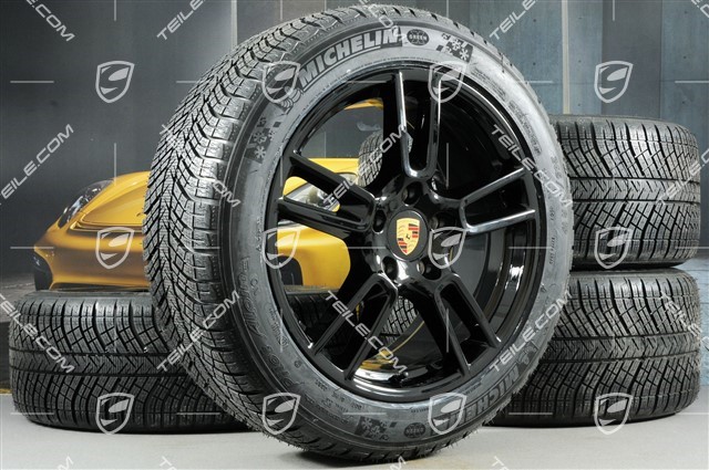 19-inch winter wheels set "Panamera", rims 9J x 19 ET64 + 10,5 J x 19 ET62 + Michelin Pilot Alpin 4 winter tyres 265/45 R19 + 295/40 R19, black