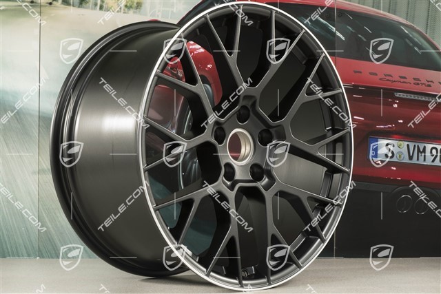 21-inch RS Spyder wheel rim, 11,5J x 21 ET67, black satin matt