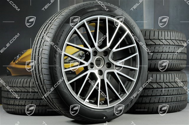 21-inch Cayenne RS Spyder summer wheel set, rims 9,5J x 21 ET46 + 11,0J x 21 ET49 + Pirelli P Zero summer tyres 285/40 R21 + 315/35 R21