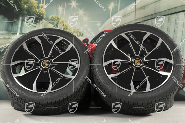 20" Turbo Aero Design Winterräder Satz, Felgen 9J x 20 ET54 + 11J x 20 ET60, Goodyear Winterreifen 245/45 R20 + 285/40 R20