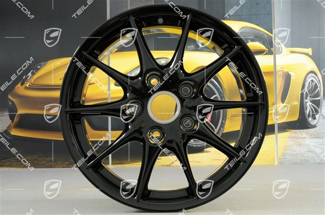 17-inch Carrera II wheel set mod. 2002, 7J x 17 ET50 + 9J x 17 ET55, black high gloss