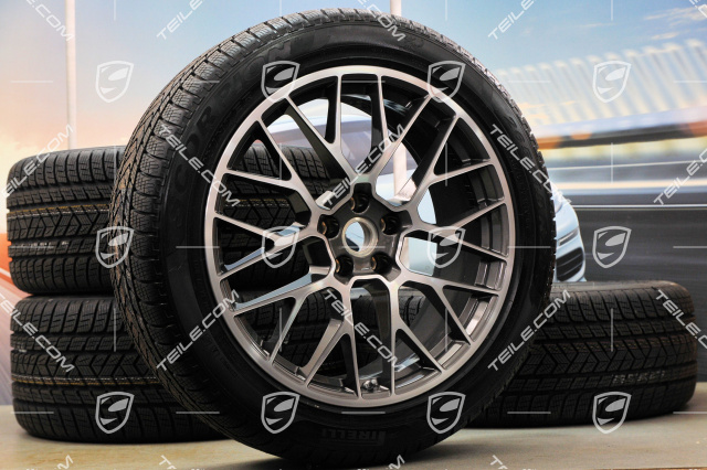 20" "RS Spyder Design" Winterräder Satz, Felgen 9J x 20 ET26 + 10J x 20 ET19, Pirelli Winterreifen 265/45 R20 + 295/40 R20, mit RDK-Sensoren